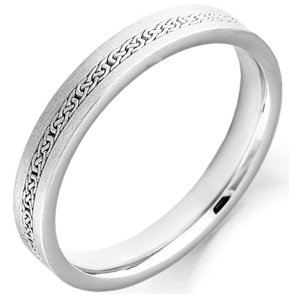 Irish Wedding Ring - Mens Celtic Knot Gold Irish Wedding Band