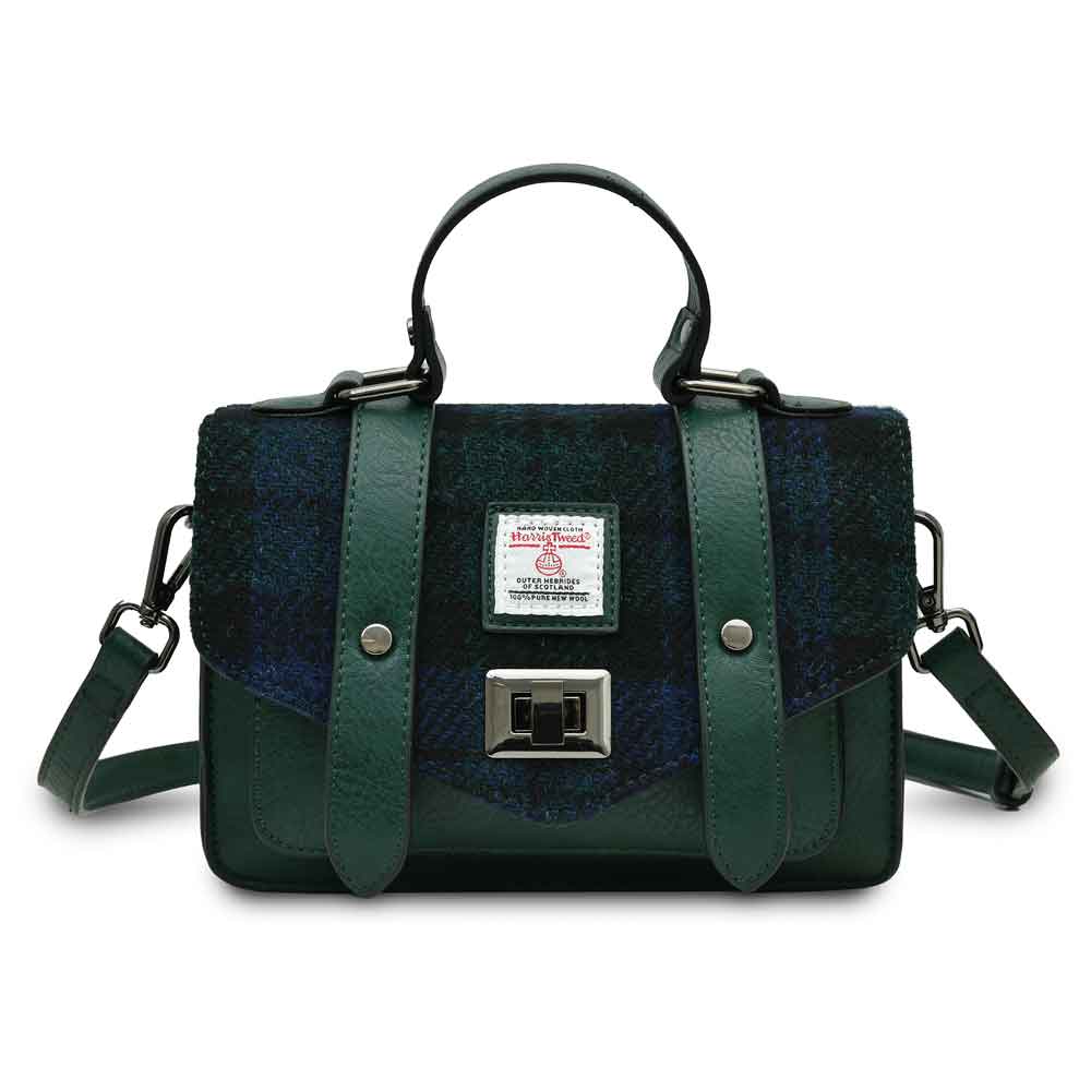 celtic tweed handbag | blackwatch tartan harris tweed® mini satchel