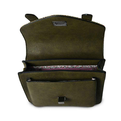 Celtic Tweed Handbag | Chestnut Herringbone Harris Tweed® Medium Satchel
