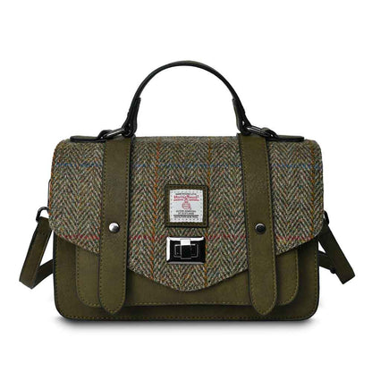 Celtic Tweed Handbag | Chestnut Herringbone Harris Tweed® Medium Satchel