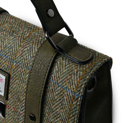 Celtic Tweed Handbag | Chestnut Herringbone Harris Tweed® Medium Satchel