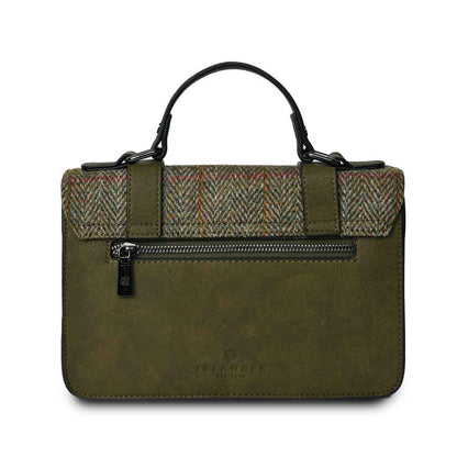 Celtic Tweed Handbag | Chestnut Herringbone Harris Tweed® Large Satchel