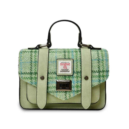 Celtic Tweed Handbag | Mint Check Harris Tweed® Mini Satchel