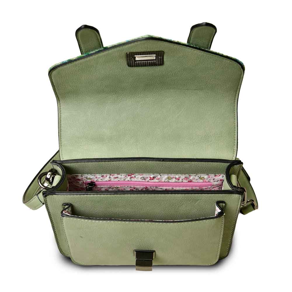 celtic tweed handbag | mint check harris tweed® mini satchel