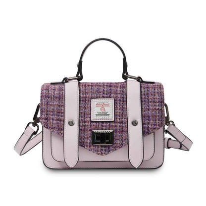 Celtic Tweed Handbag | Violet Houndstooth Harris Tweed® Mini Satchel