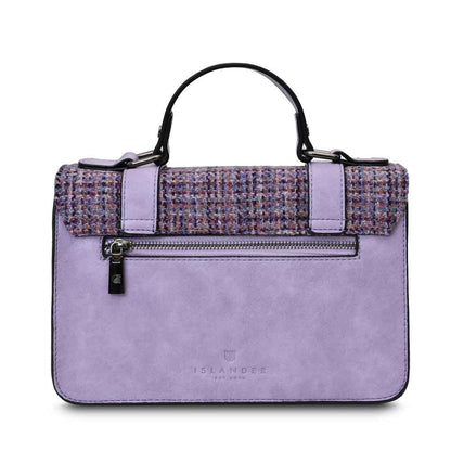 Celtic Tweed Handbag | Violet Houndstooth Harris Tweed® Medium Satchel