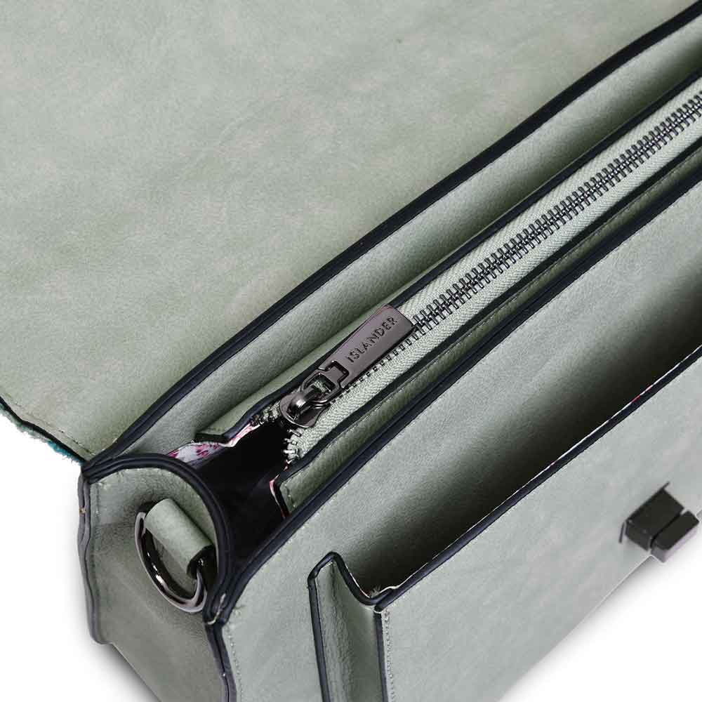 celtic tweed handbag | mint check harris tweed® medium satchel