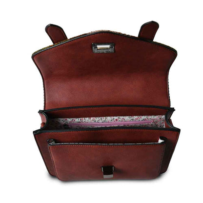 Celtic Tweed Handbag | Chestnut Tartan Harris Tweed® Medium Satchel