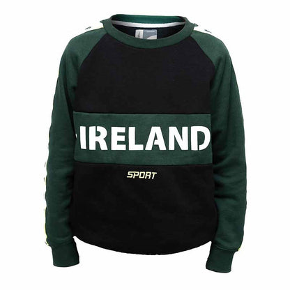 Irish Sweatshirt | Green & Black Ireland Sport Crew Neck Kids Sweatshirt