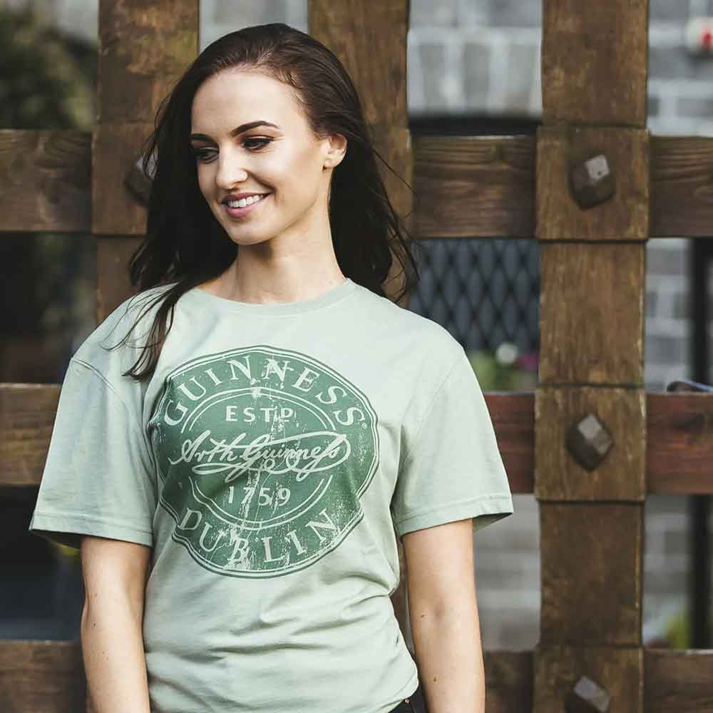 irish t-shirts | guinness bottle cap t-shirt green