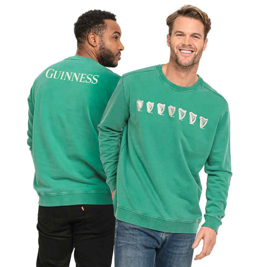 Irish Sweatshirt | Distressed Guinness® Harp Evolution Sweatshirt