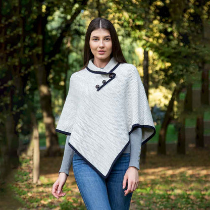 Irish Cape | Ladies Herringbone Wool Cape
