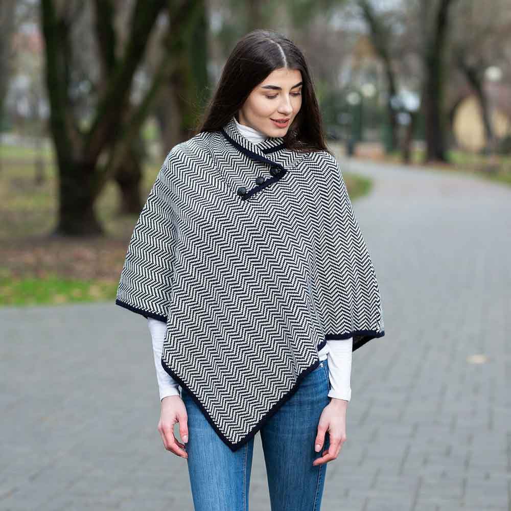 irish cape | ladies herringbone wool cape