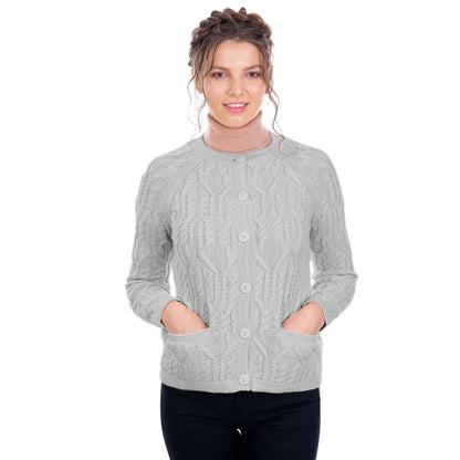 Irish Cardigan | Cable Knit Button Ladies Cardigan