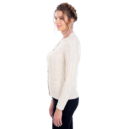Irish Cardigan | Cable Knit Button Ladies Cardigan