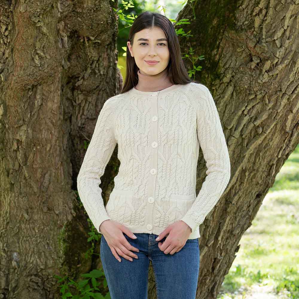 irish cardigan | cable knit button ladies cardigan
