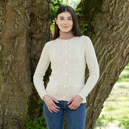 Irish Cardigan | Cable Knit Button Ladies Cardigan