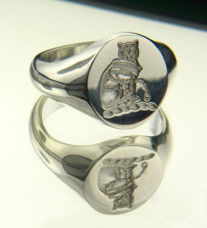 Irish Rings - Sterling Silver Coat of Arms Ring and Wax Seal - Medium
