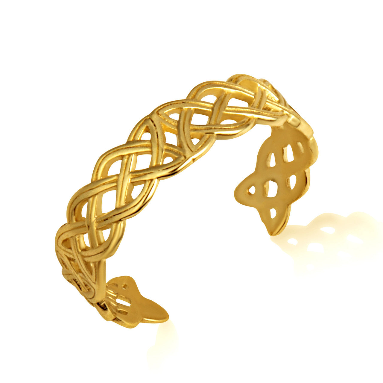 celtic ring - ladies yellow gold celtic knot toe ring