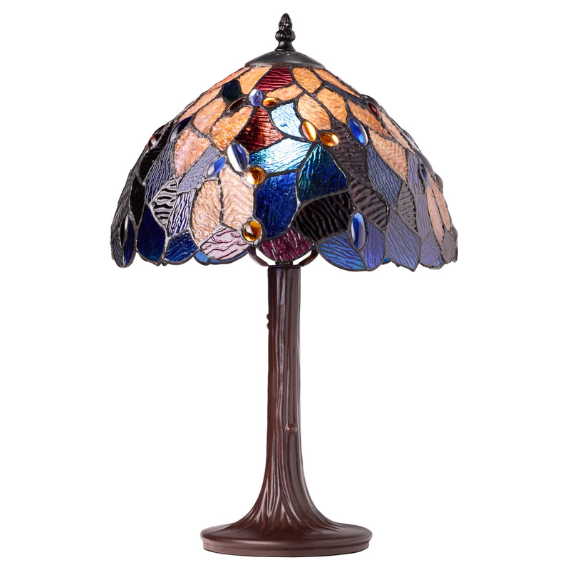 Celtic Stained Glass Fairy Pool Table Lamp on  white background