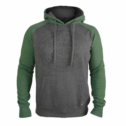 Irish Sweatshirts | Guinness® Grey & Green Pullover Hooded Sweatshirt