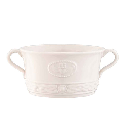 Belleek Pottery | Irish Claddagh Handled Soup Bowl