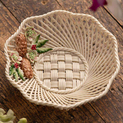 Belleek Pottery | Wild Irish Hedgerow Winter Basket