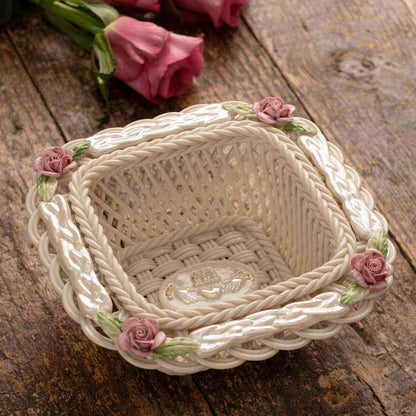 Belleek Pottery | Irish Claddagh Friendship Basket