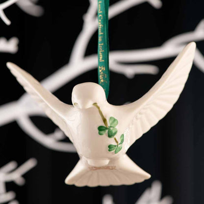 Irish Christmas | Belleek Dove Hanging Ornament
