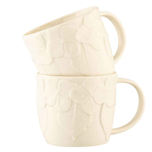 Belleek Pottery | Hydrangea Irish Mugs Set of 2