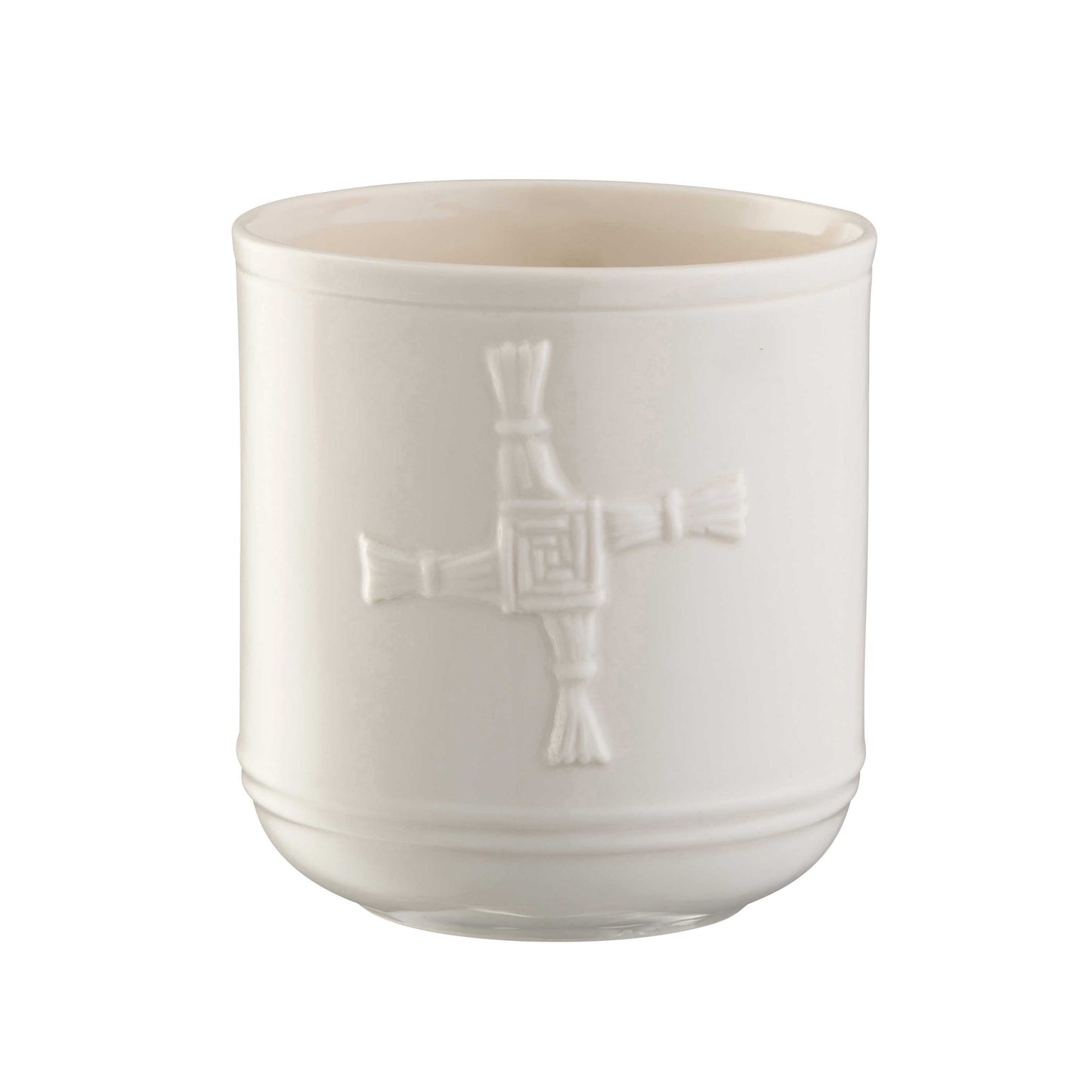 belleek pottery st. bridget's cross irish votive jar