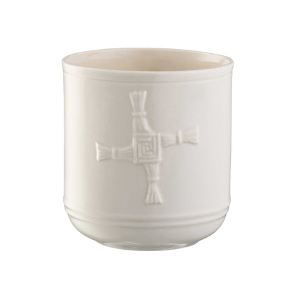 Belleek Pottery St. Bridget's Cross Irish Votive Jar