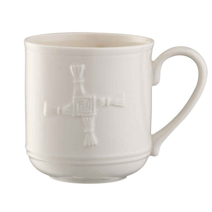 Belleek Pottery St.Bridget's Cross Irish Mug on a white background