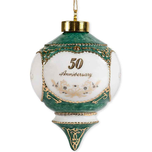 Irish Christmas | Shamrock Victorian Style Wedding Anniversary Ornament