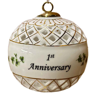 Irish Ornament | Shamrock Irish Wedding Anniversary Christmas Bauble