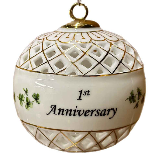 Irish Ornament | Shamrock Irish Wedding Anniversary Christmas Bauble