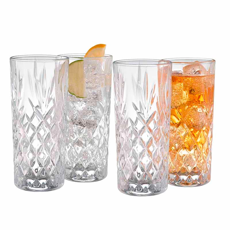 galway crystal renmore hiball glass set of 4