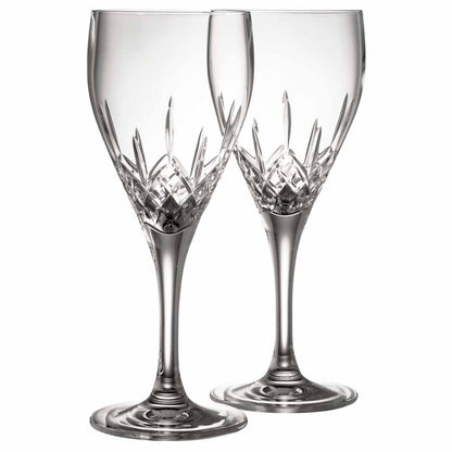 Galway Crystal Longford White Wine Glass Pair