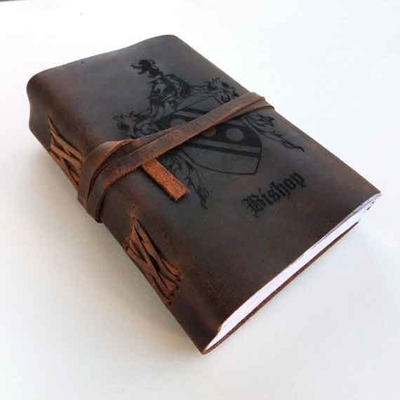 irish coat of arms | personalized leatherbound  journal