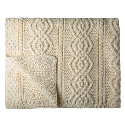 Irish Throw | Dara Merino Wool Aran Knit Throw