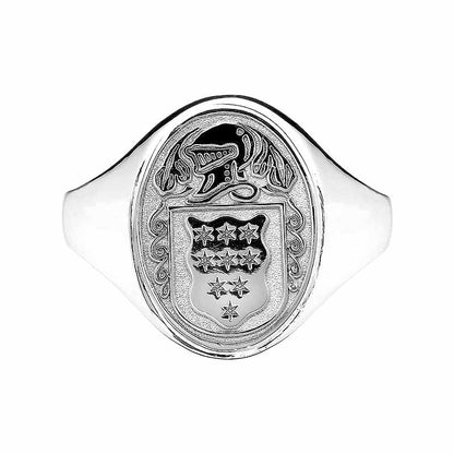 Irish Coat of Arms Jewelry | Ladies Oval Solid Heavy Ring