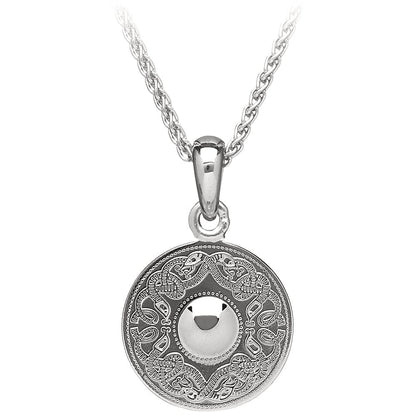 Irish Necklace | Celtic Warrior Sterling Silver Pendant Small