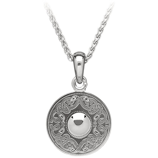 Irish Necklace | Celtic Warrior Sterling Silver Pendant Small