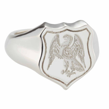 Irish Rings - Sterling Silver Family Crest Shield Ring