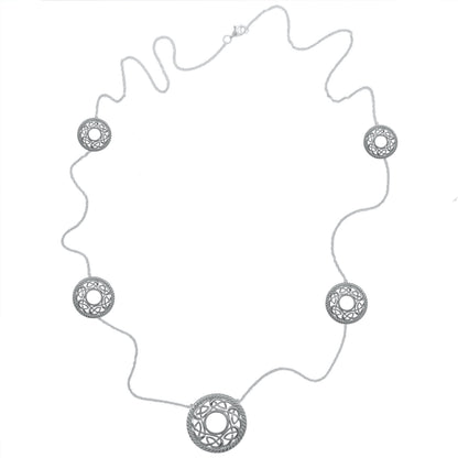 Irish Necklace | Rhodium Plated Sterling Silver Celtic Knot Irish Necklet