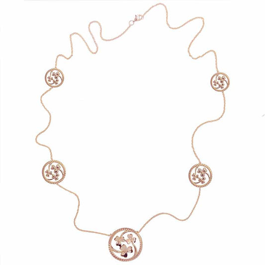 Irish Necklace | Rose Gold Plated Sterling Silver Shamrock Irish Necklet