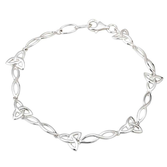 Irish Bracelet - Sterling Silver Trinity Knot Celtic Bracelet