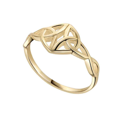 Irish Ring | 10k Gold Twin Celtic Weave Trinity Knot Ring