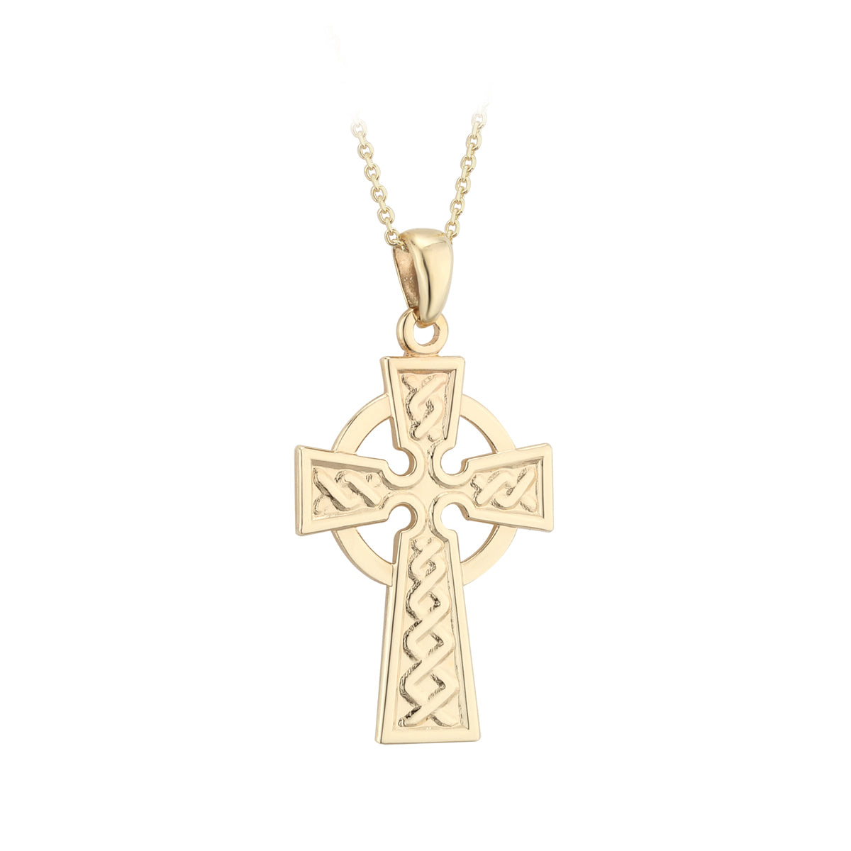 irish necklace | 10k gold celtic cross pendant