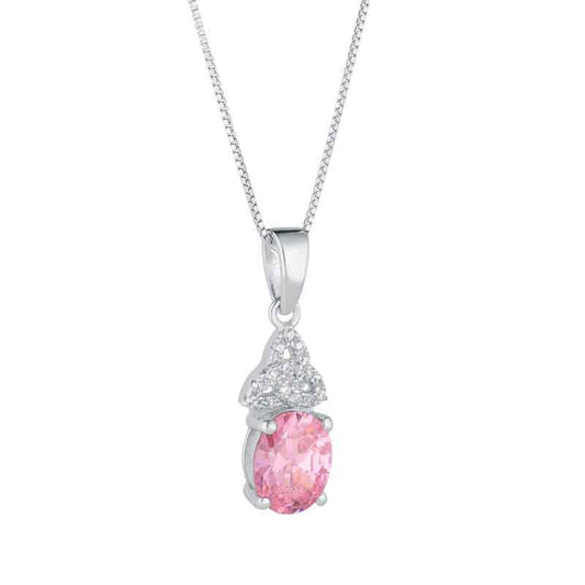 Irish Necklace | Celtic Trinity Knot Crystal Birthstone Pendant